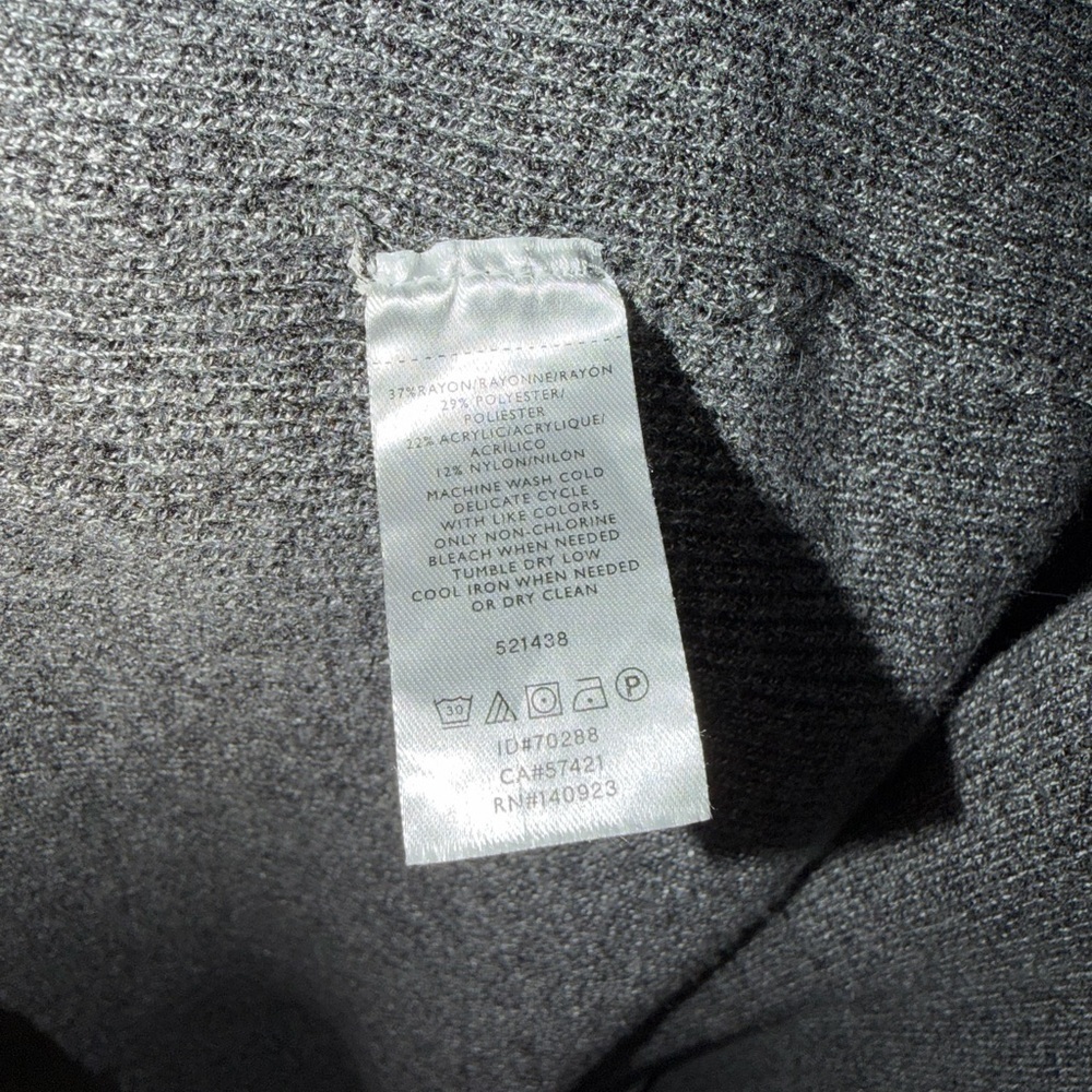 LOFT Plus Gray Open Front Longline Cardigan Sweater 24/26 - Picture 3 of 9